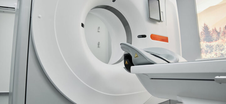 MRI - Magnetic resonance imaging scan device in Hospital. Medical Equipment and Health Care. CT - Computerized Tomography Scan Device in Hospital. MRI, -, Magnetic, resonance, imaging, scan, device, Hospital., Medical, Equipment, Health, Care., CT, Computerized, Tomography, scaner, room.Concept, photo, instrumental, diagnostics, anatomy, organs, nervous, system, determine, cause, disease, like, headache
